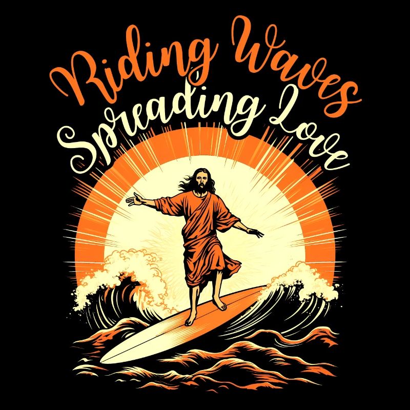 Surfing Jesus - Riding Waves Spreading Love