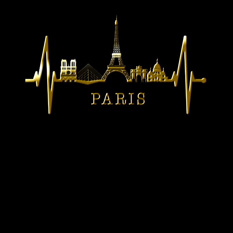 Paris Skyline Herzschlag Eiffelturm Frankreich