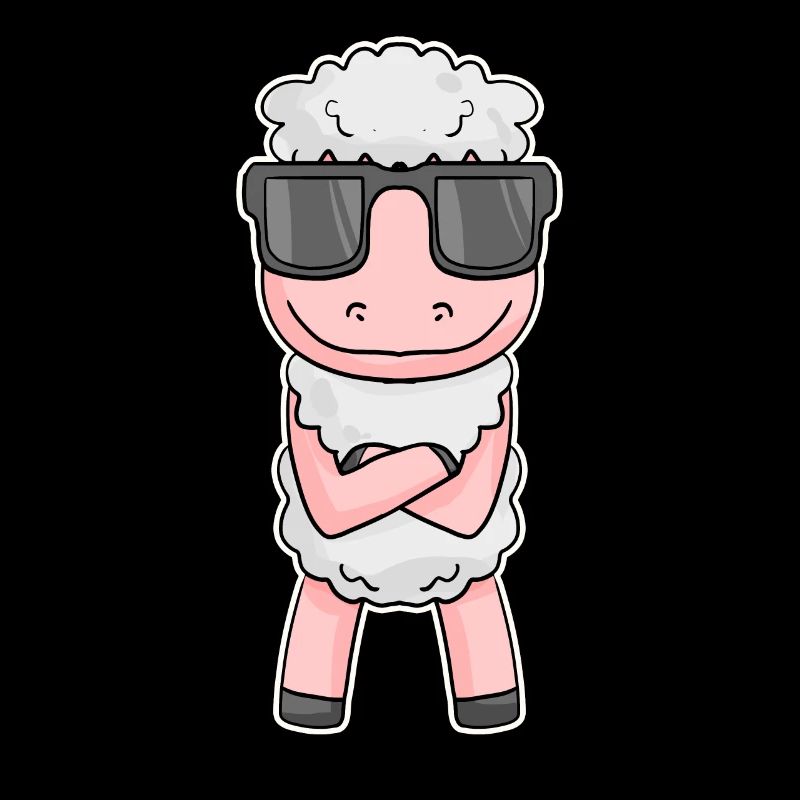 Schaf mit Brille