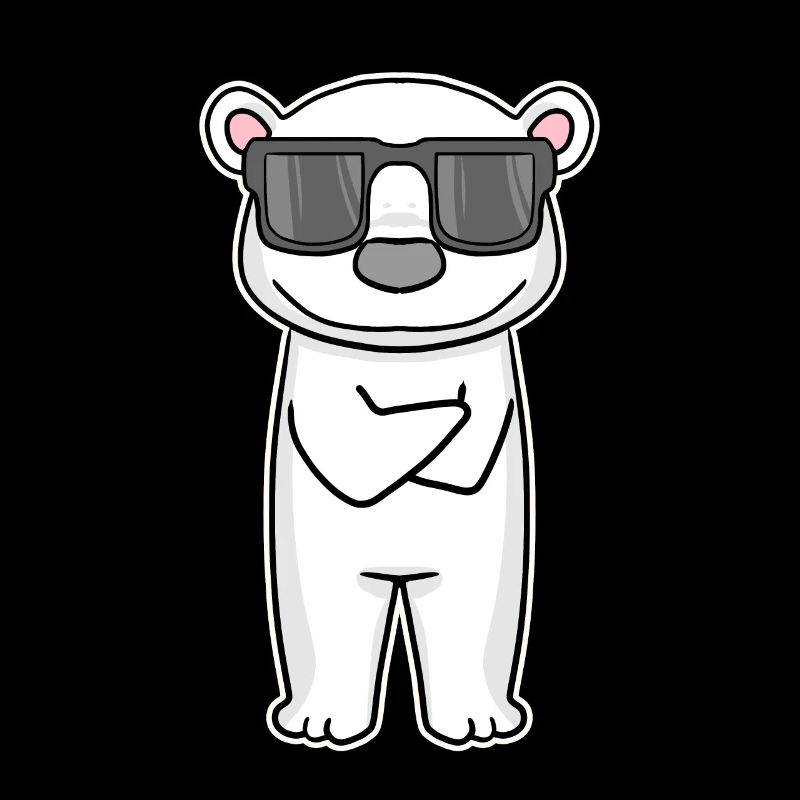 Eisbär mit Brille
