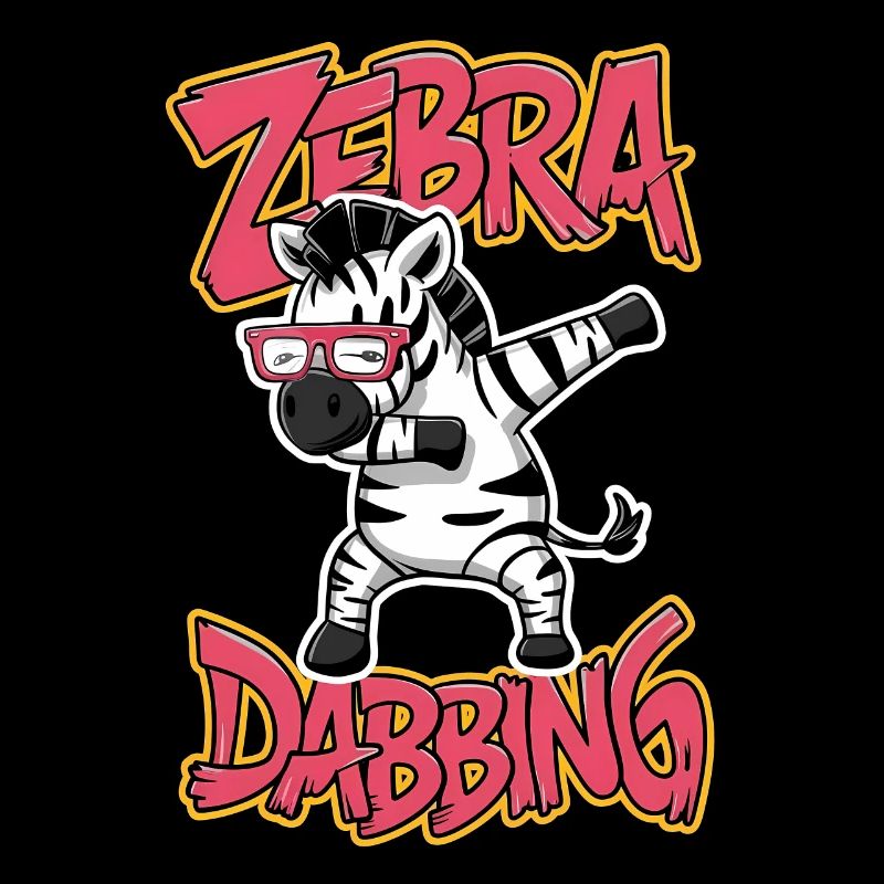 Freundliches Zebra beim Dabben mit Brille