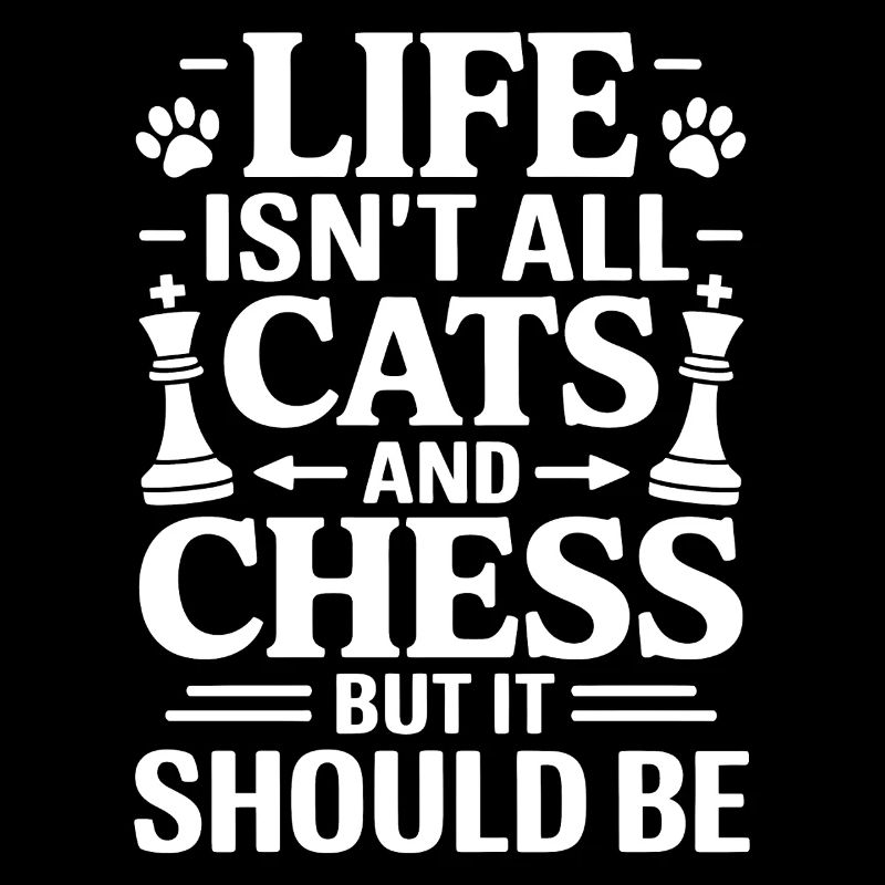 Schach Spruch Schachspieler Katze Schach Geschenk