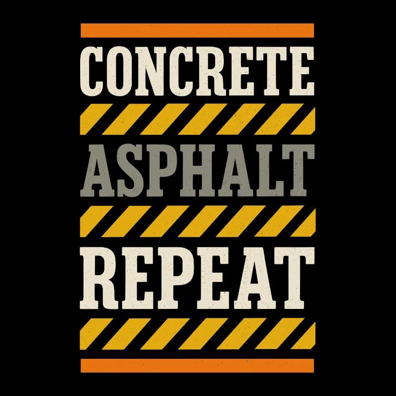 Road Construction Team Asphalt Concrete Team
