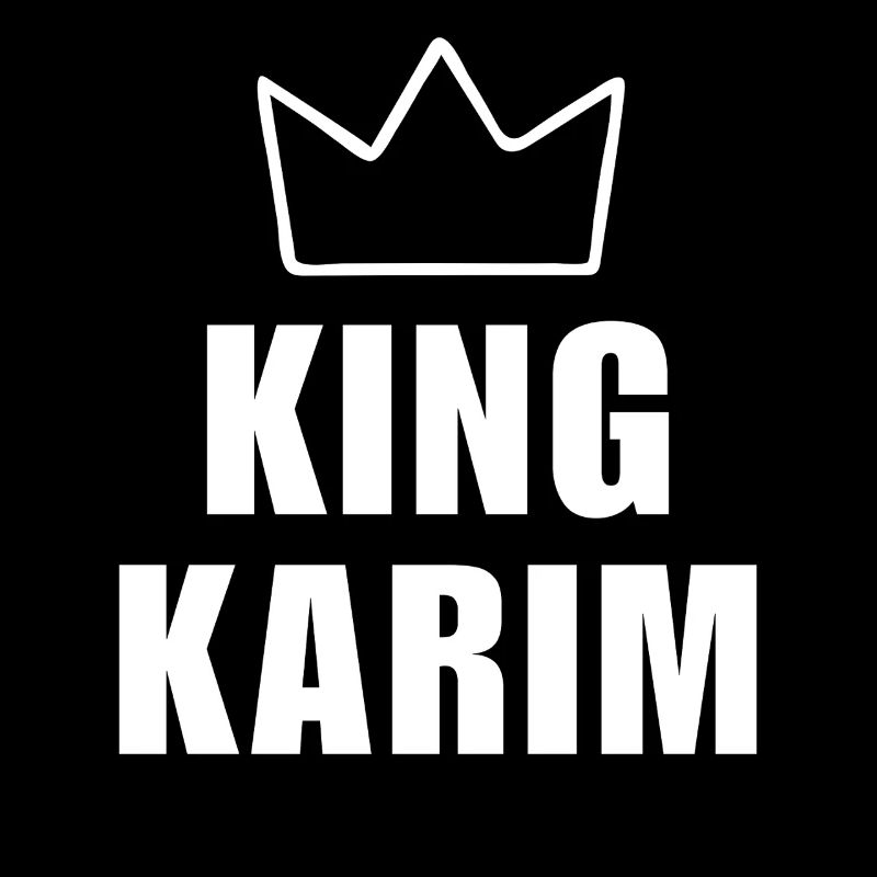 Karim Name mit Buchstabe K - King Crown Hemd
