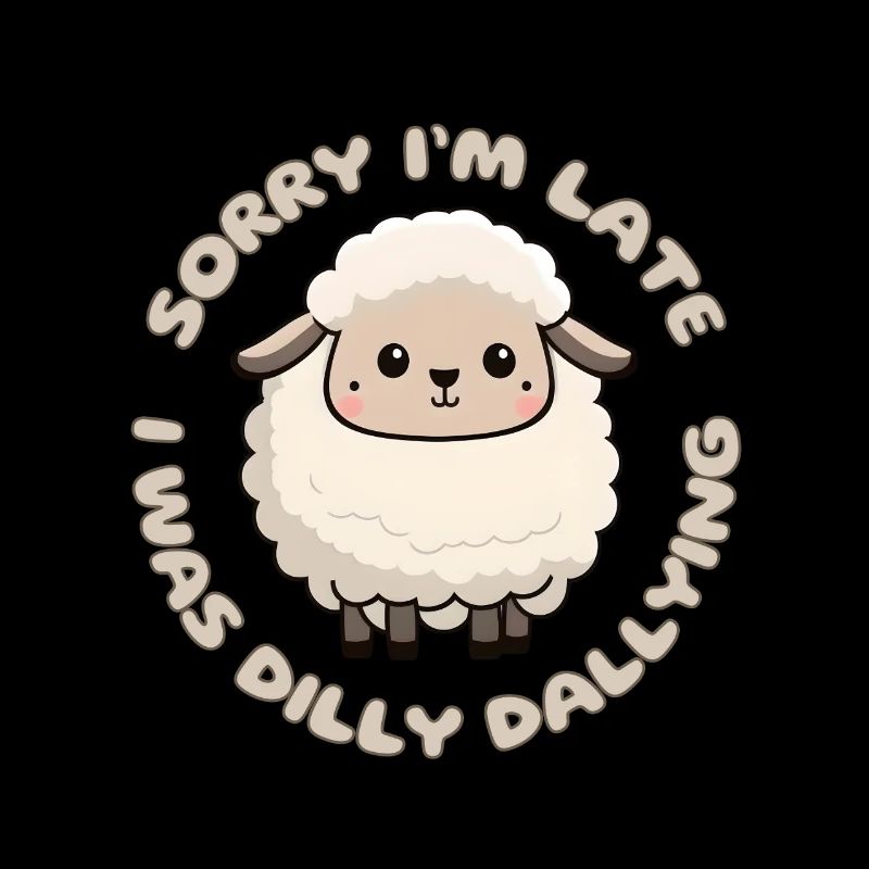 Tut mir leid, dass ich zu spät komme, ich war Dilly Dally Cute Lamb