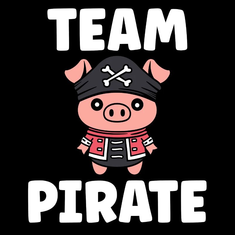 Cochon Pirate Kawaii Équipe