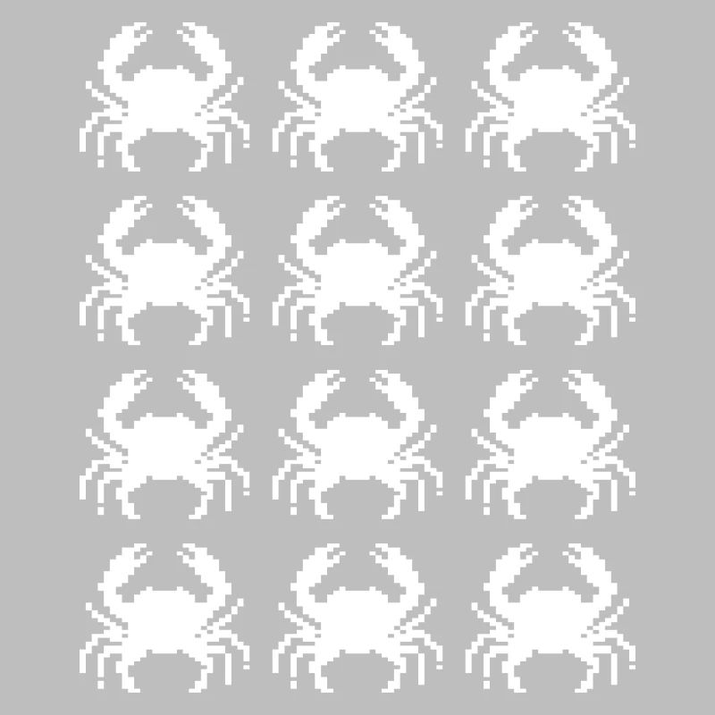 Crab Pixel Pattern Repeat