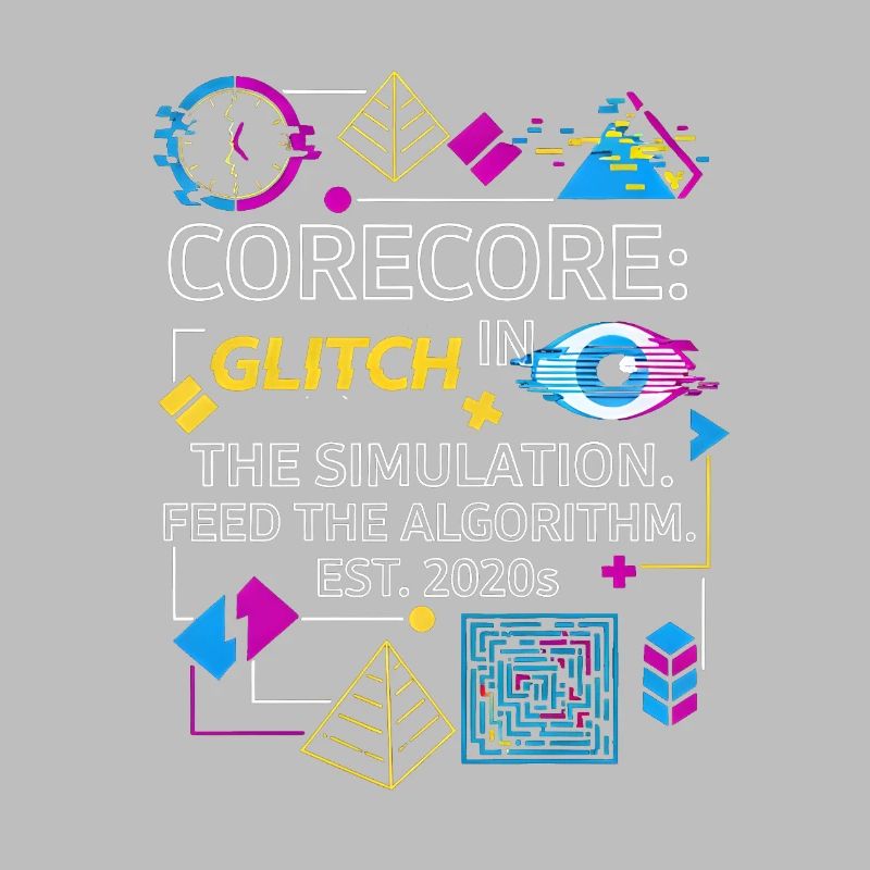 Corecore Glitch Simulation Algorithm Collage