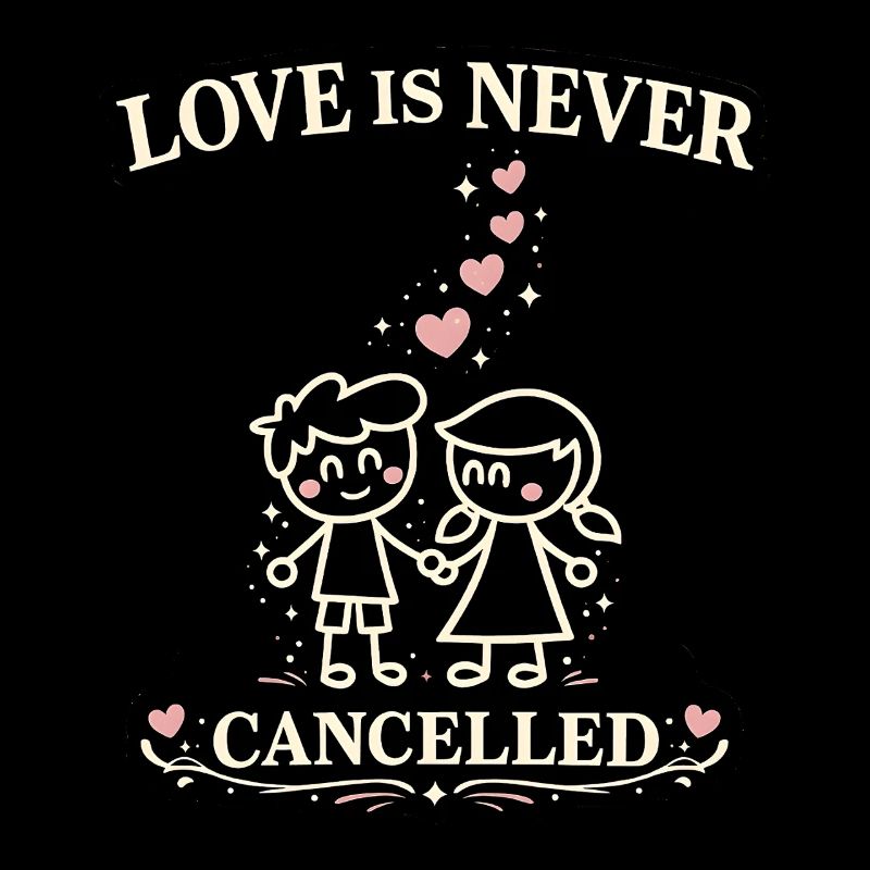 Love is never cancelled: Romantisches Paar Design