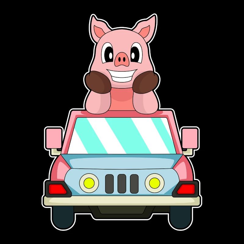 Schwein Auto