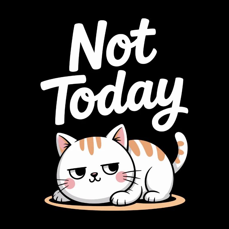 Chat dit pas aujourd’hui au bureau Chat à la maison Chat au bureau