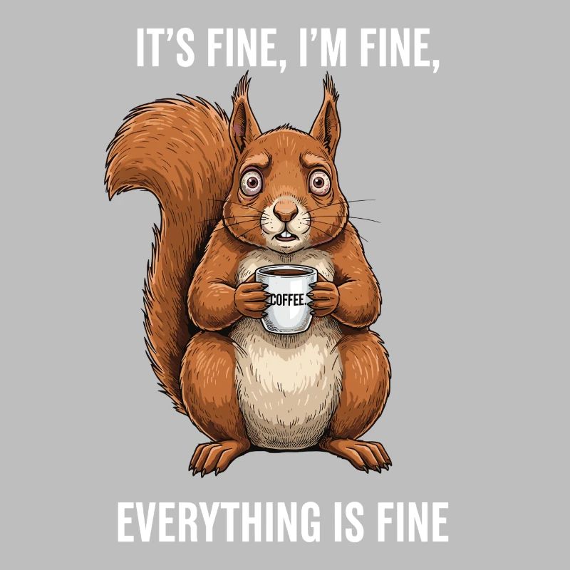 Its Fine Im Fine Kaffee Eichhörnchen