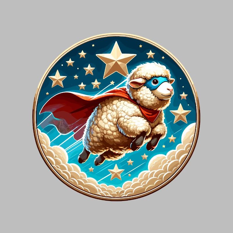 Sheep Superhero Sheep Wool Hero