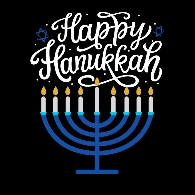 Happy Hanukkah Menorah 