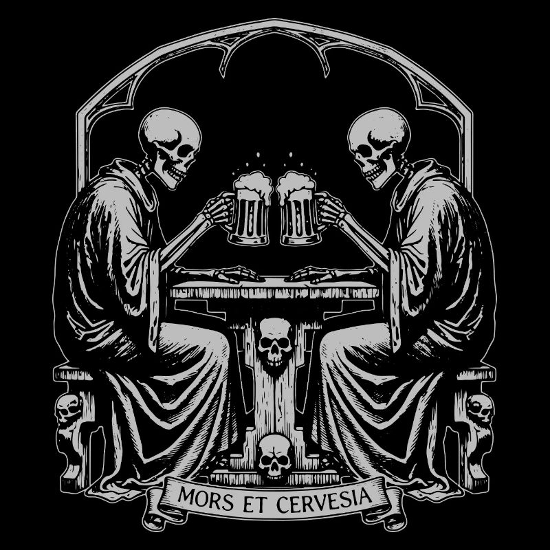 Skeletons Toasting Midnight Brew