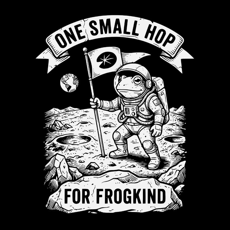 One Small Hop For Frogkind Space Frog Astronaut