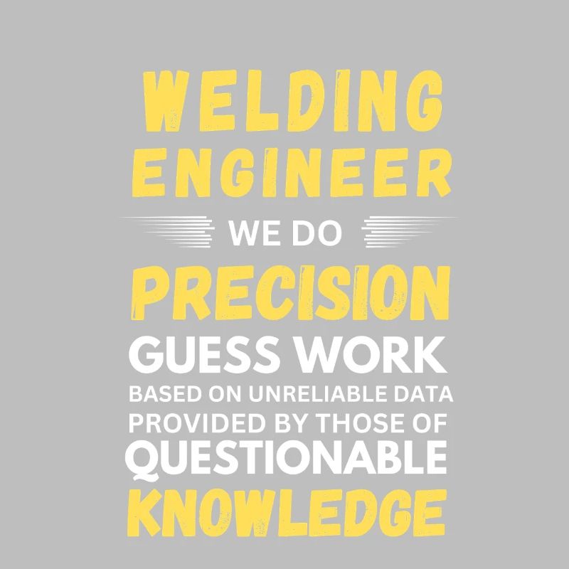 Welding Engineer We Do Precision Work Funny Quotes