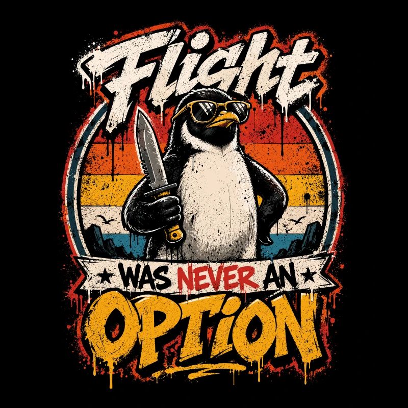 Combative penguin: Never an option