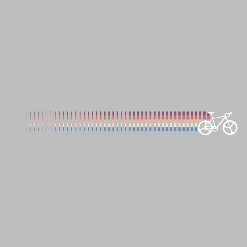 Rainbow Gradient Bicycle Silhouette