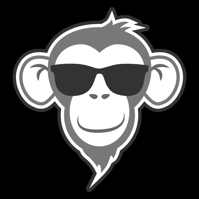 Fränky der Affe - Cooler Affe mit Sonnenbrille