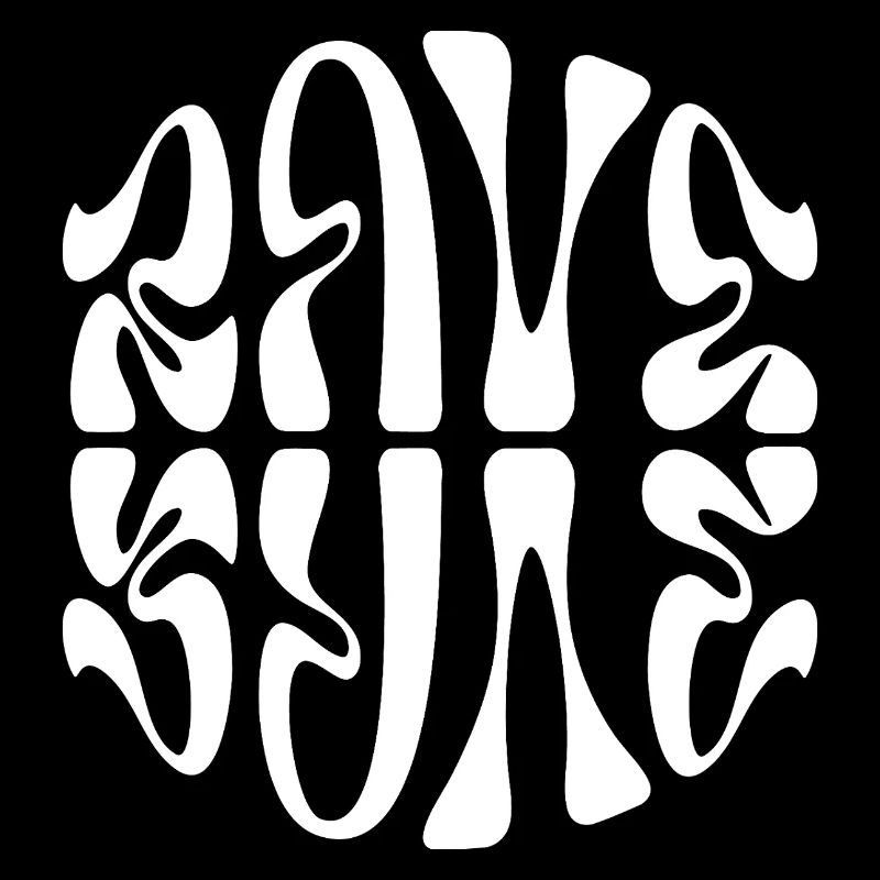 Rave typografisches Musikdesign