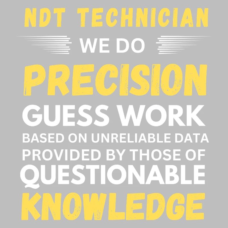 Technicien NDT Nous faisons des devinettes de précision Drôle