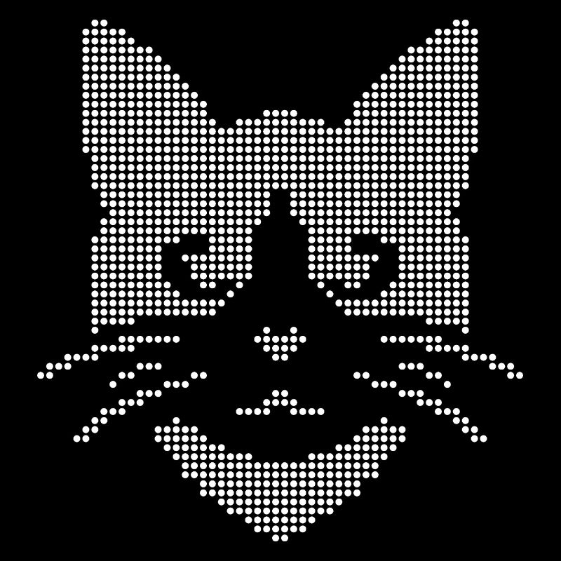 Halbton-Katzengesicht