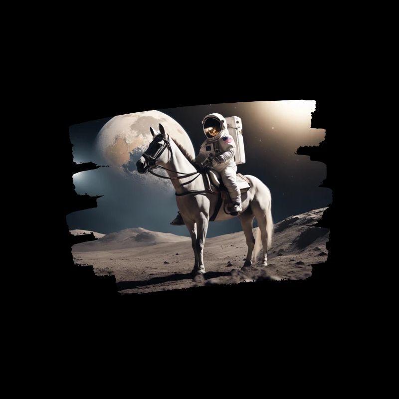 Astronaute à cheval dans l’espace