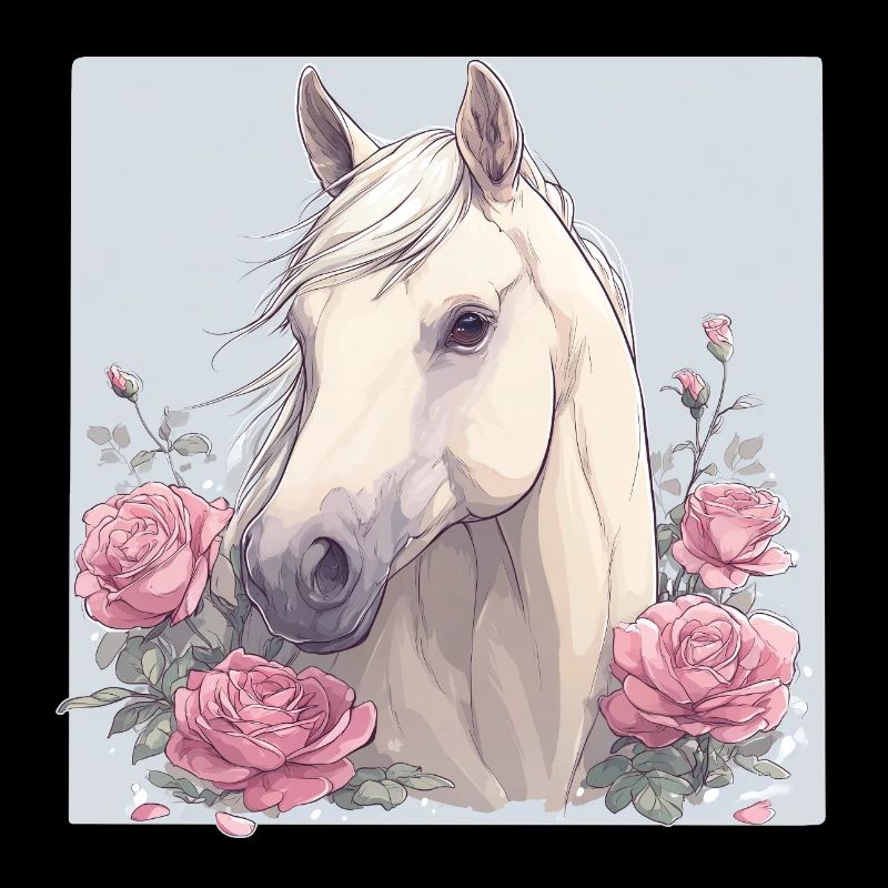 Pferd mit Blumen