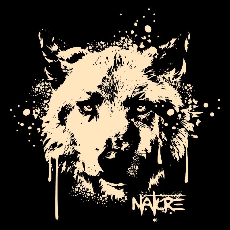 Wolf Dog Graffit Portrait Logo Icon icon