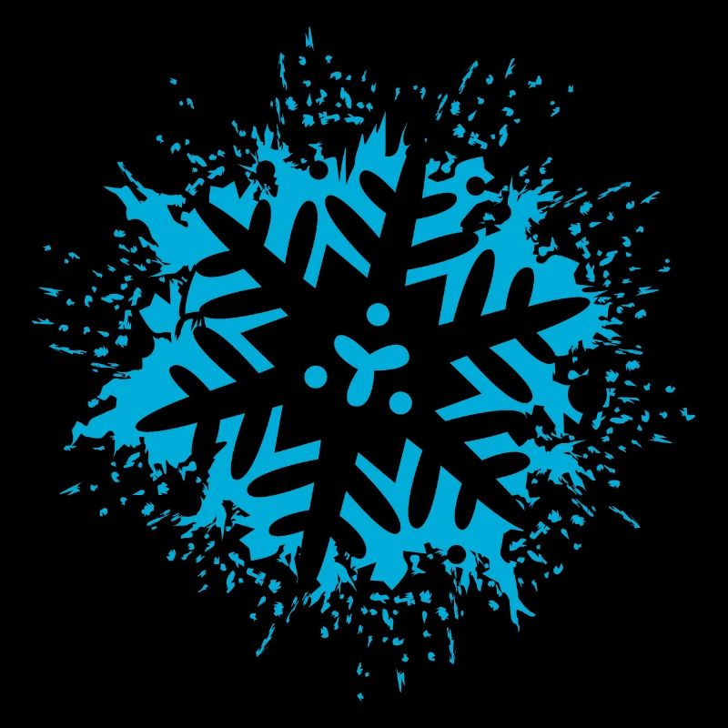 Christmas Star Explosion Blue Crystal Winter