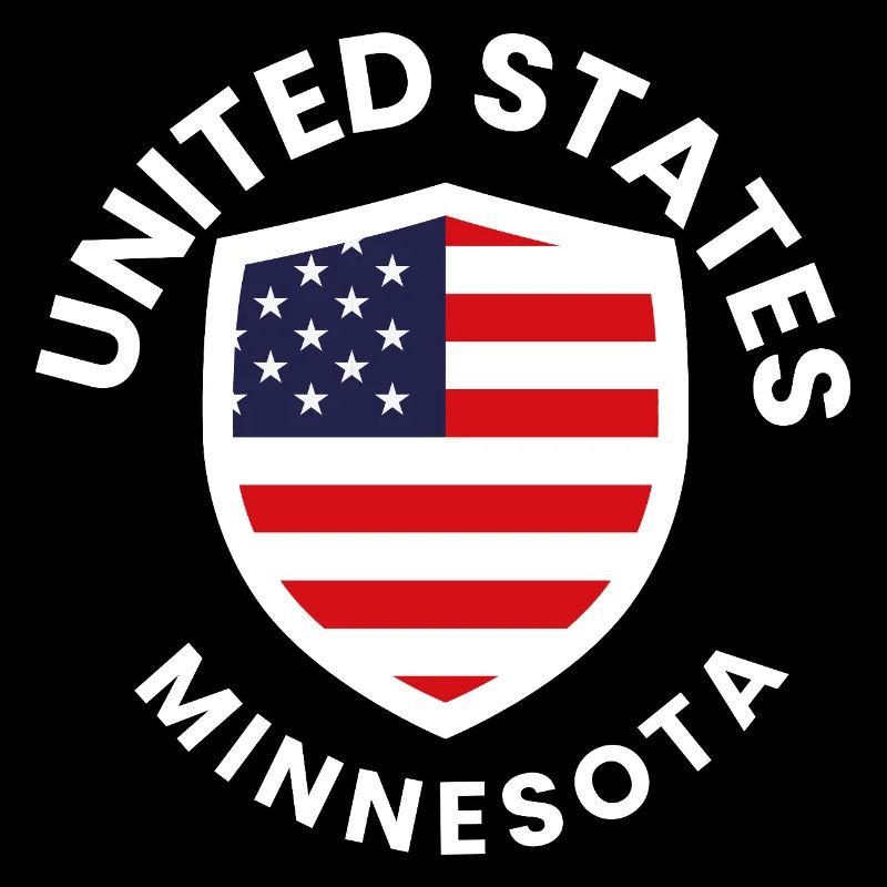 Patriotic USA Minnesota Shield Design