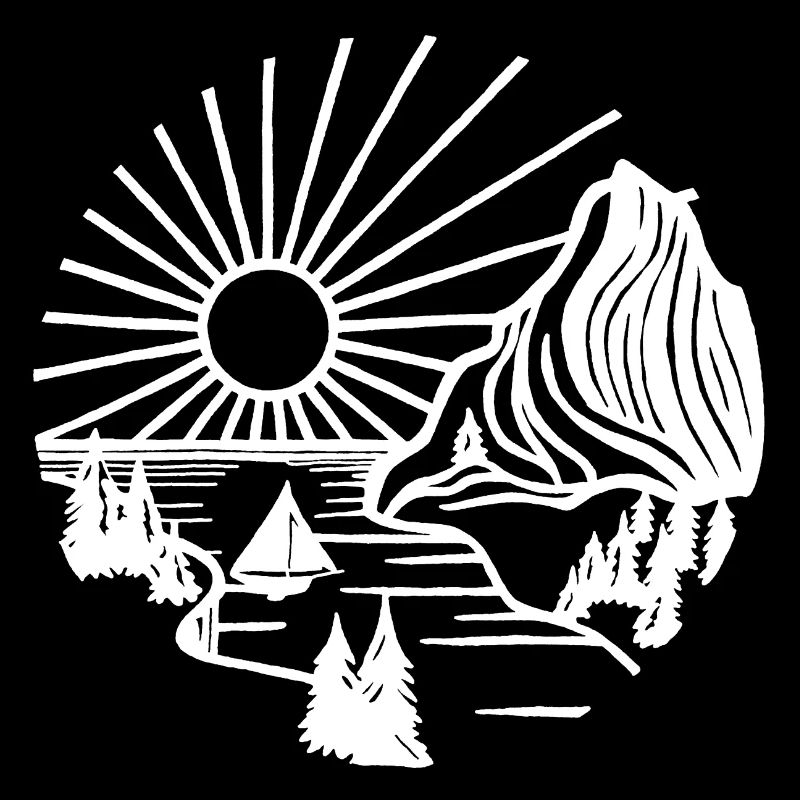 Paysage de vacances (blanc)