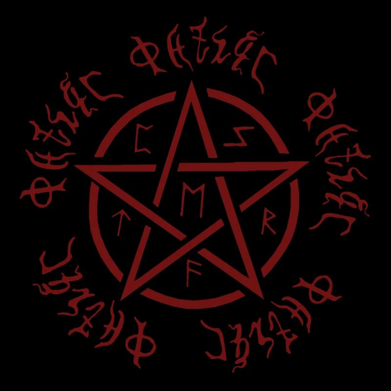 Pentagram pattern, futhark, goth, Halloween outfit