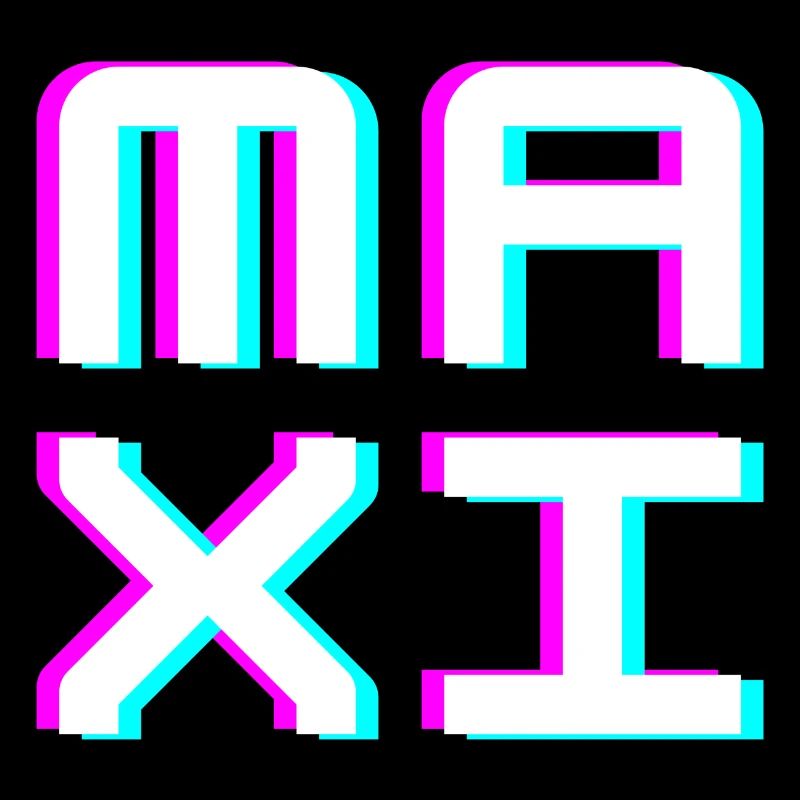 Maxi Glitch Name Tag Typography Shirt