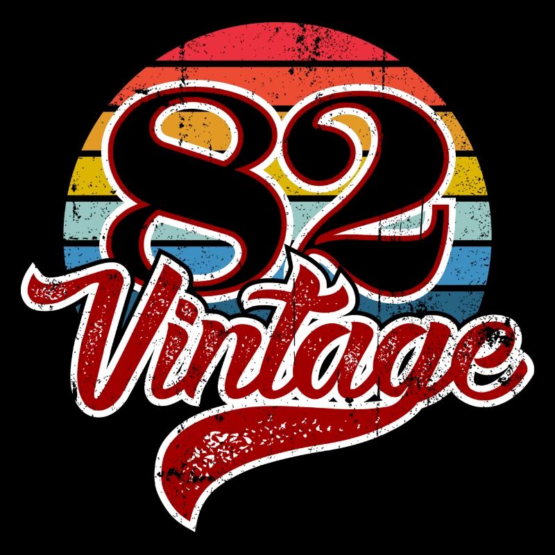 82 Vintage Rainbow Circle Logo