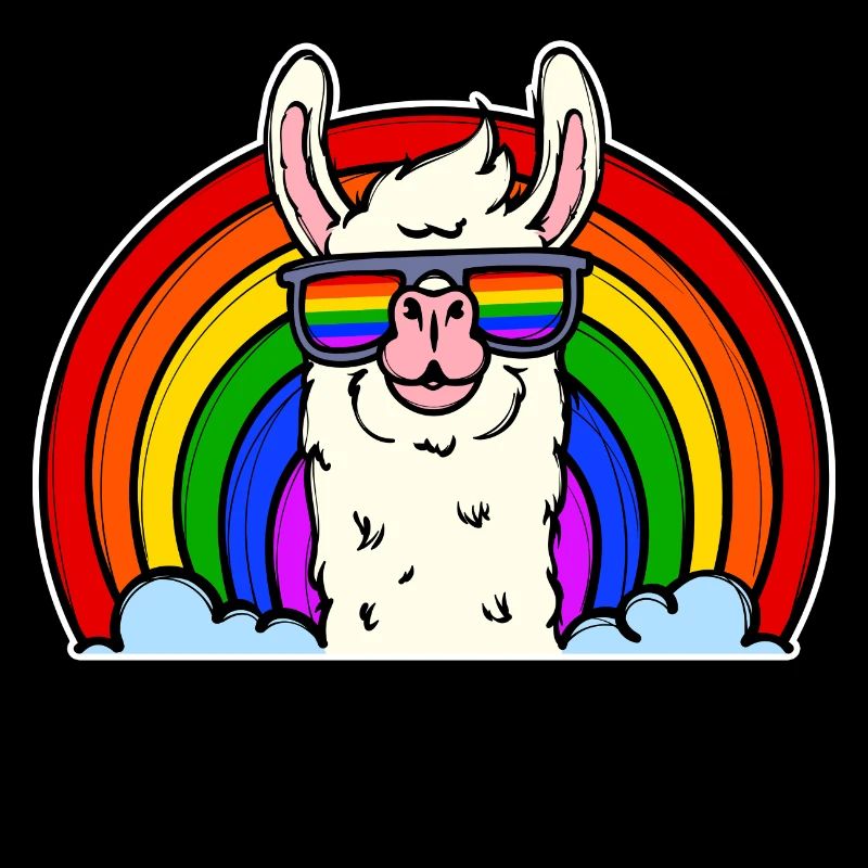 Relation bisexuelle Cool Lama Lgbt Arc-en-ciel