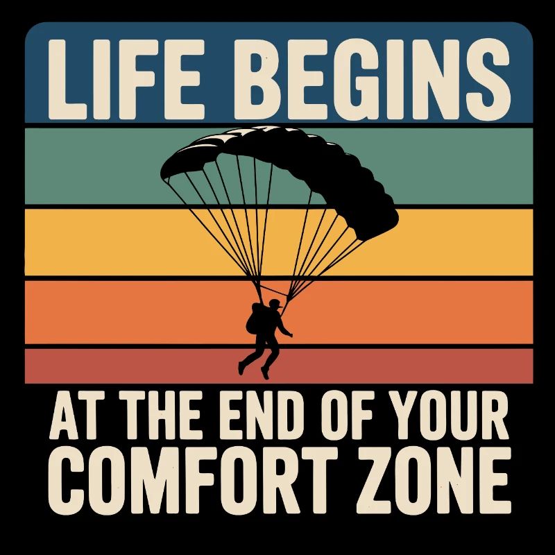 La vie commence dans sa zone de confort en parachutisme