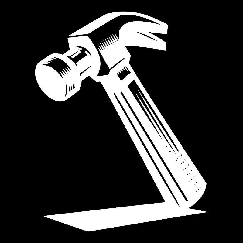 Hammer motif for carpenter and builder