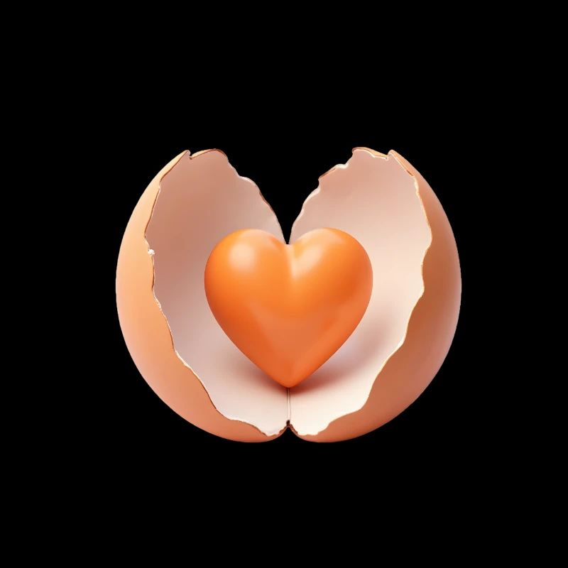 Heart in Broken Eggshell
