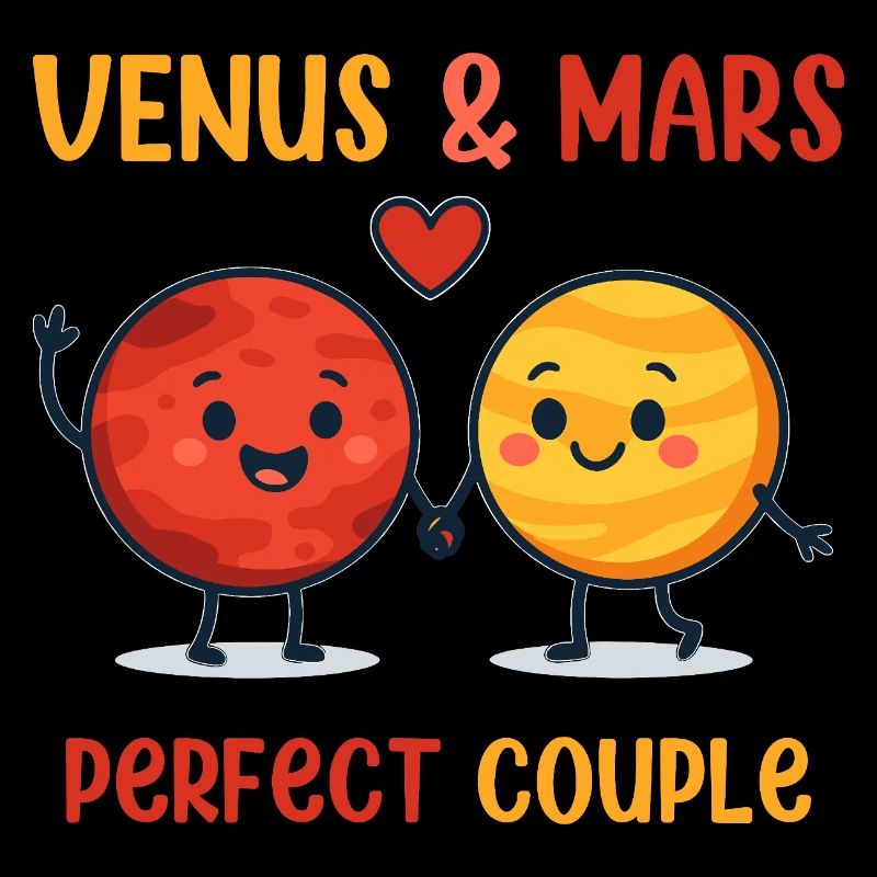 Conception d'amour du couple parfait Vénus et Mars