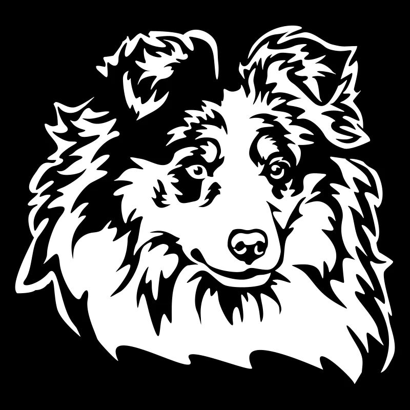 Sheltie Head "Black Edition"