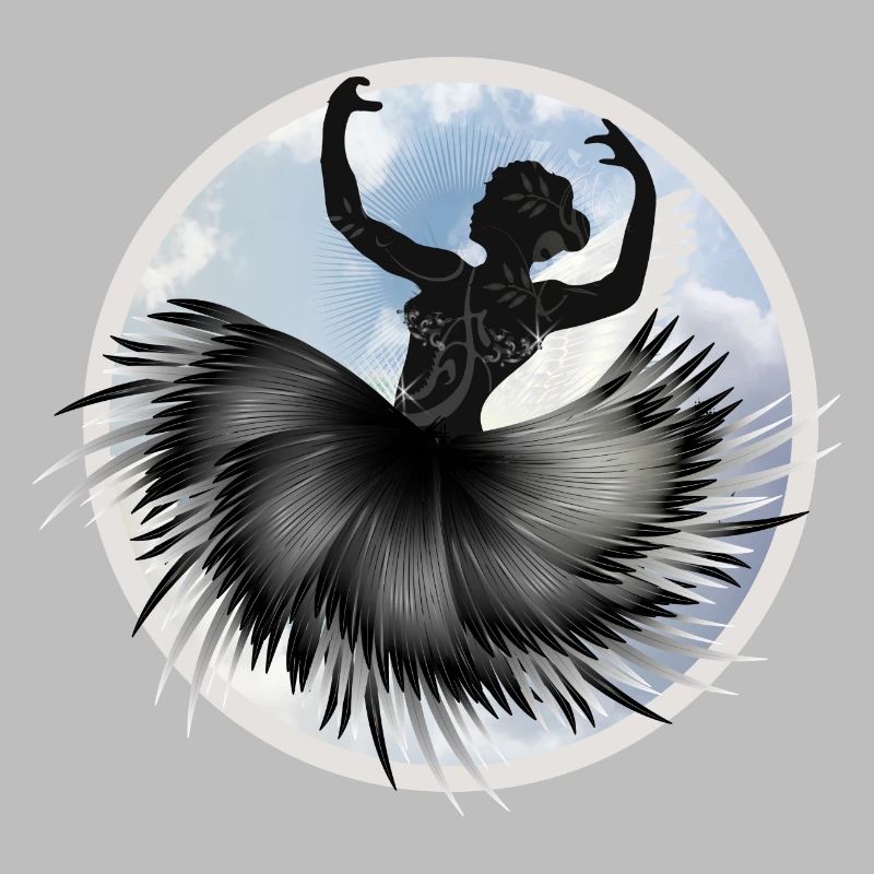 Danseur de ballet dansant dans les nuages avec un plumage