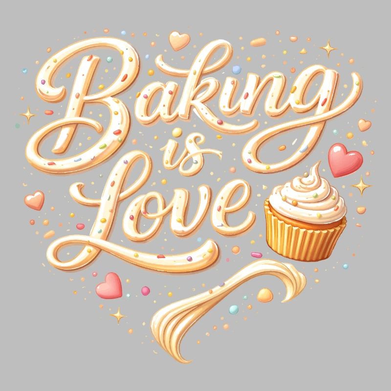 Baking is Love Backen Spruch Design 
