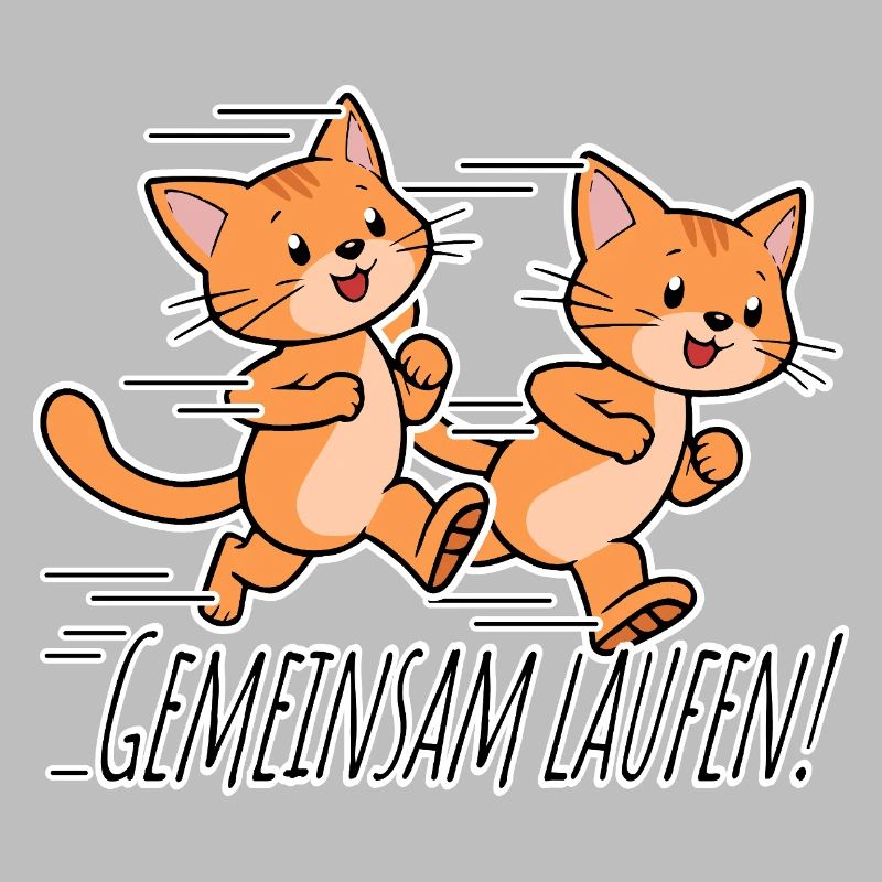 Courez ensemble ! Équipe de course des chats mignons !