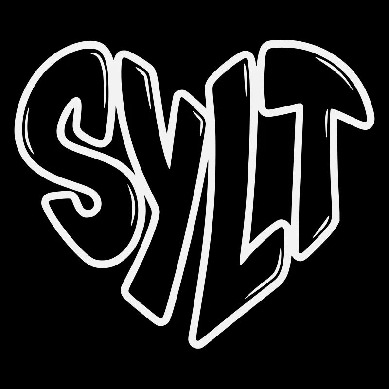 Sylt Graffiti Schriftzug Herz