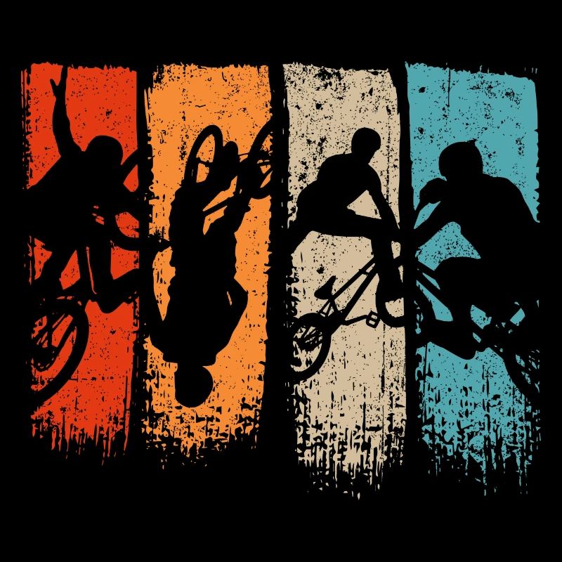 Silhouettes d’action à cinq panneaux