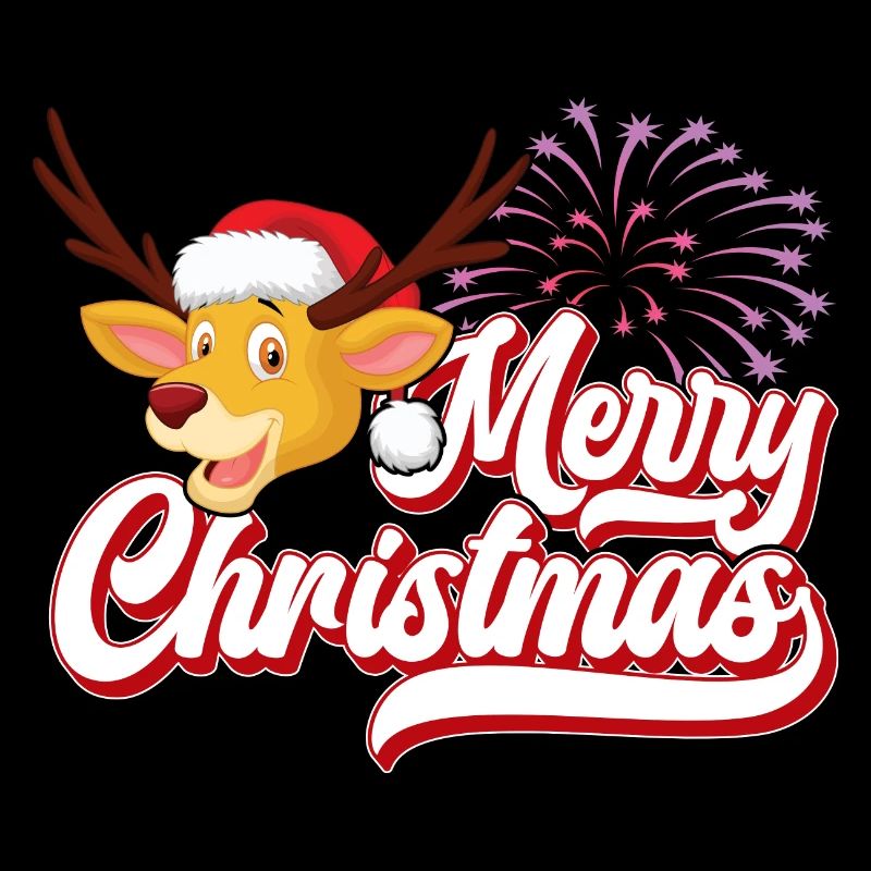 Lettrage de renne de Noël festif