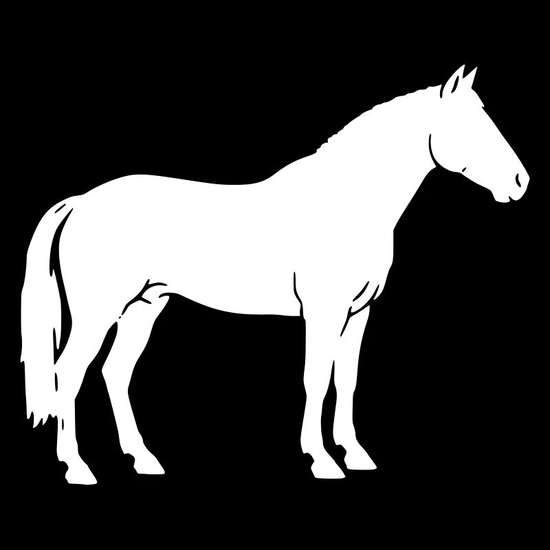 Silhouette du cheval Vecteur de montée debout