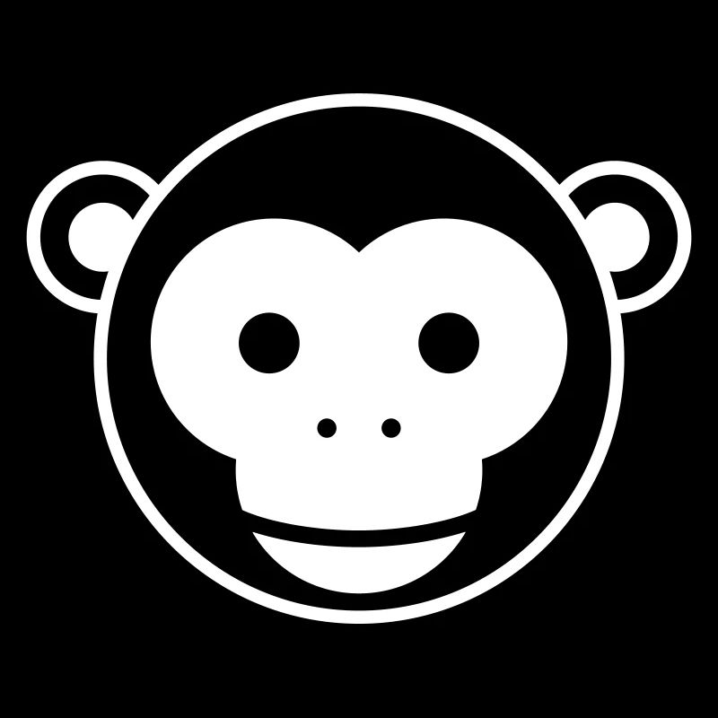 Tête de singe - Dessin animé mignon au visage de singe